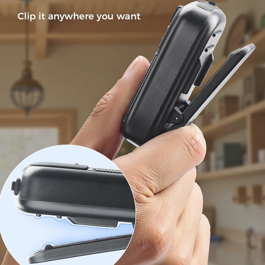 Clip‑On Wearable Bluetooth Speaker With Voice Assistant, Waterproof Build And Extended Playback Time