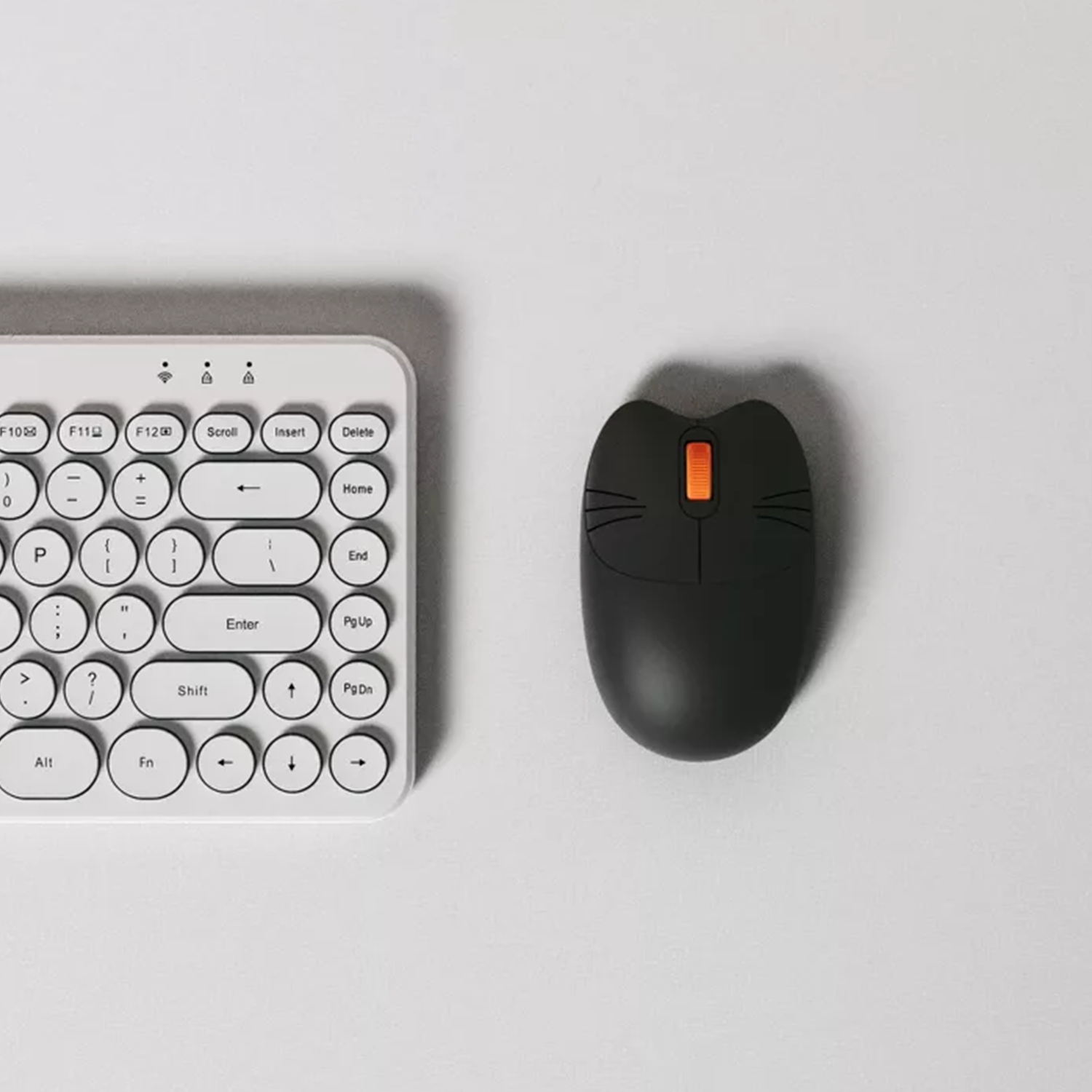 Cute Cat‑Shaped Cordless Computer Mouse For Desktop And Laptop Use